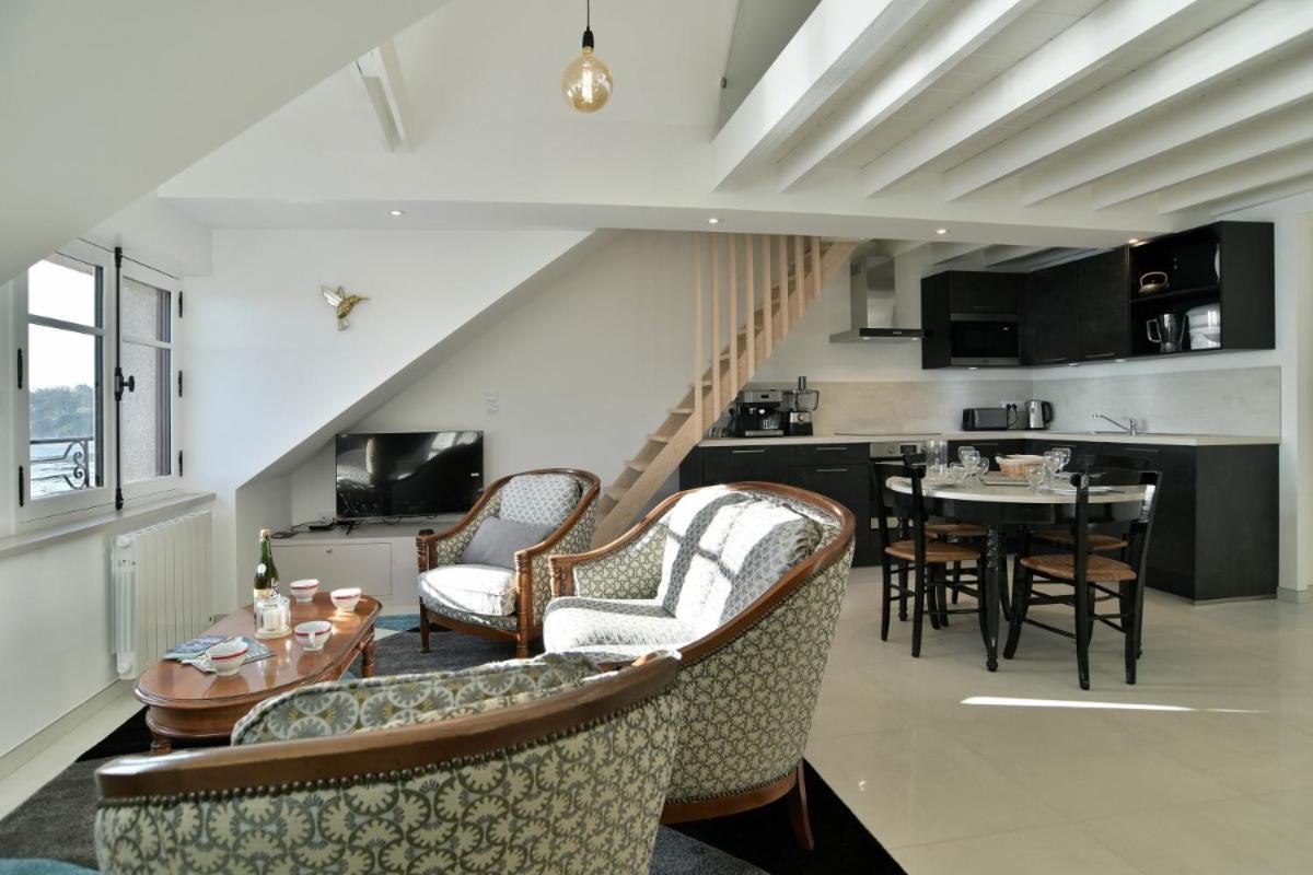 Lostra 2 - Appartement Avec Mezzanine, Front De Mer A Cancale Sur Le Port De La Houle Esterno foto
